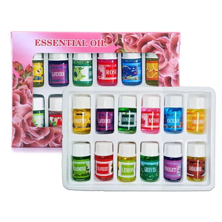CLEARANCE OFFER 12 pcs Essential Oil Set for diffuser, humidifier, Aromatherapy Scents: Lavender Violet Green Tea Rose Sandal wood Snow Lotus Jasmine Orange Ocean Lemon Osmanthus Strawberry