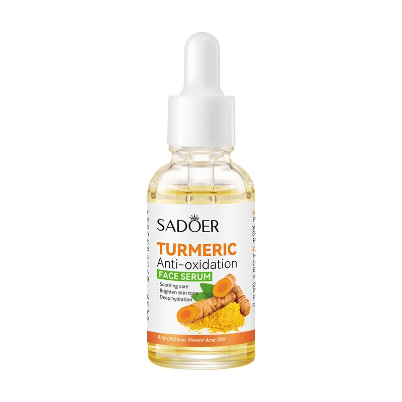 SADOER 5 in 1 Turmeric Set, Tumeric Cleanser + Turmeric Serum + Tumeric Cream + Vitamin C Lipbalm Moisturizing Lip Balm + Blackheads Removal Peel Off Mask, Anti Oxidation, Moisturizing, Anti Acne