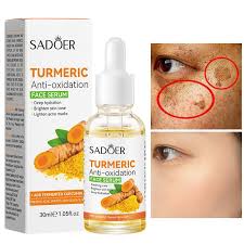 SADOER 5 in 1 Turmeric Set, Tumeric Cleanser + Turmeric Serum + Tumeric Cream + Vitamin C Lipbalm Moisturizing Lip Balm + Blackheads Removal Peel Off Mask, Anti Oxidation, Moisturizing, Anti Acne