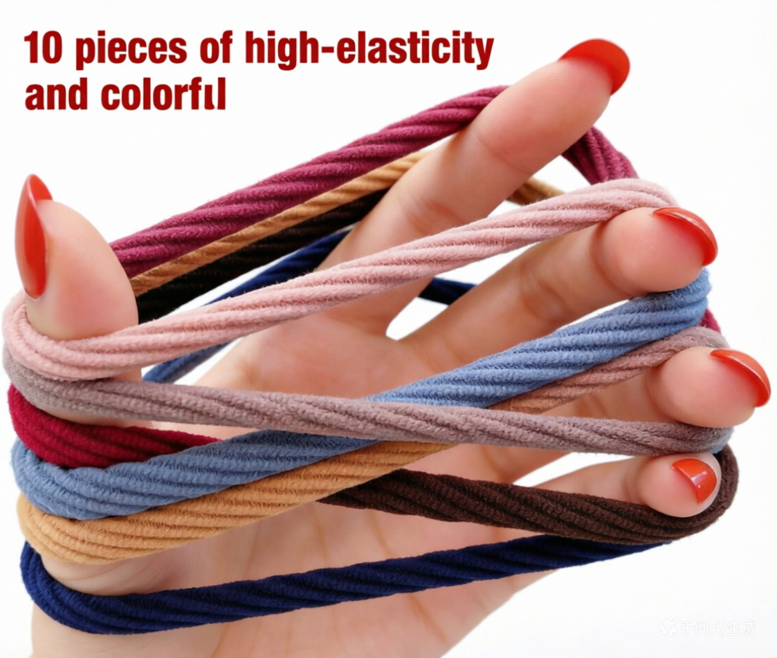 Flash Sale  10-Piece Elastic Hair Ties Set – Super Budget-Friendly, High Stretch & Seamless (Hair-Friendly) | Ideal for Hairstyles | Vifaa vya Kufunga Nywele kwa Watu Wote (Gentle Hair Accessories)