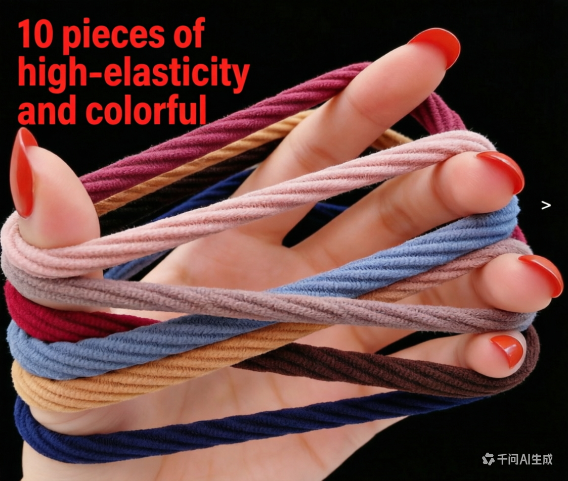 Flash Sale  10-Piece Elastic Hair Ties Set – Super Budget-Friendly, High Stretch & Seamless (Hair-Friendly) | Ideal for Hairstyles | Vifaa vya Kufunga Nywele kwa Watu Wote (Gentle Hair Accessories)