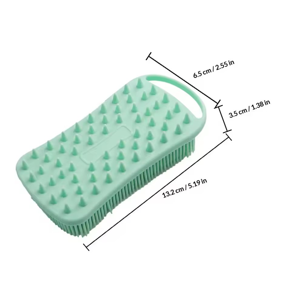 Silicone Shower Brush Soft Silicone Body Scrubber Scalp Massager Shampoo Brush Double-Sided Body Brush Foam Skin Clean Tools