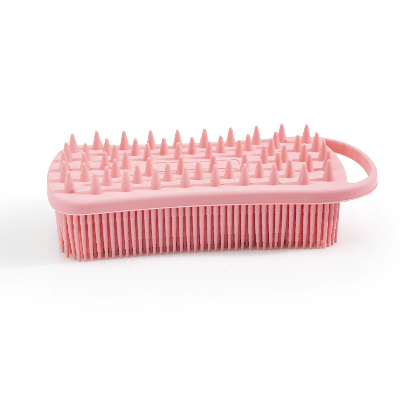 Silicone Shower Brush Soft Silicone Body Scrubber Scalp Massager Shampoo Brush Double-Sided Body Brush Foam Skin Clean Tools