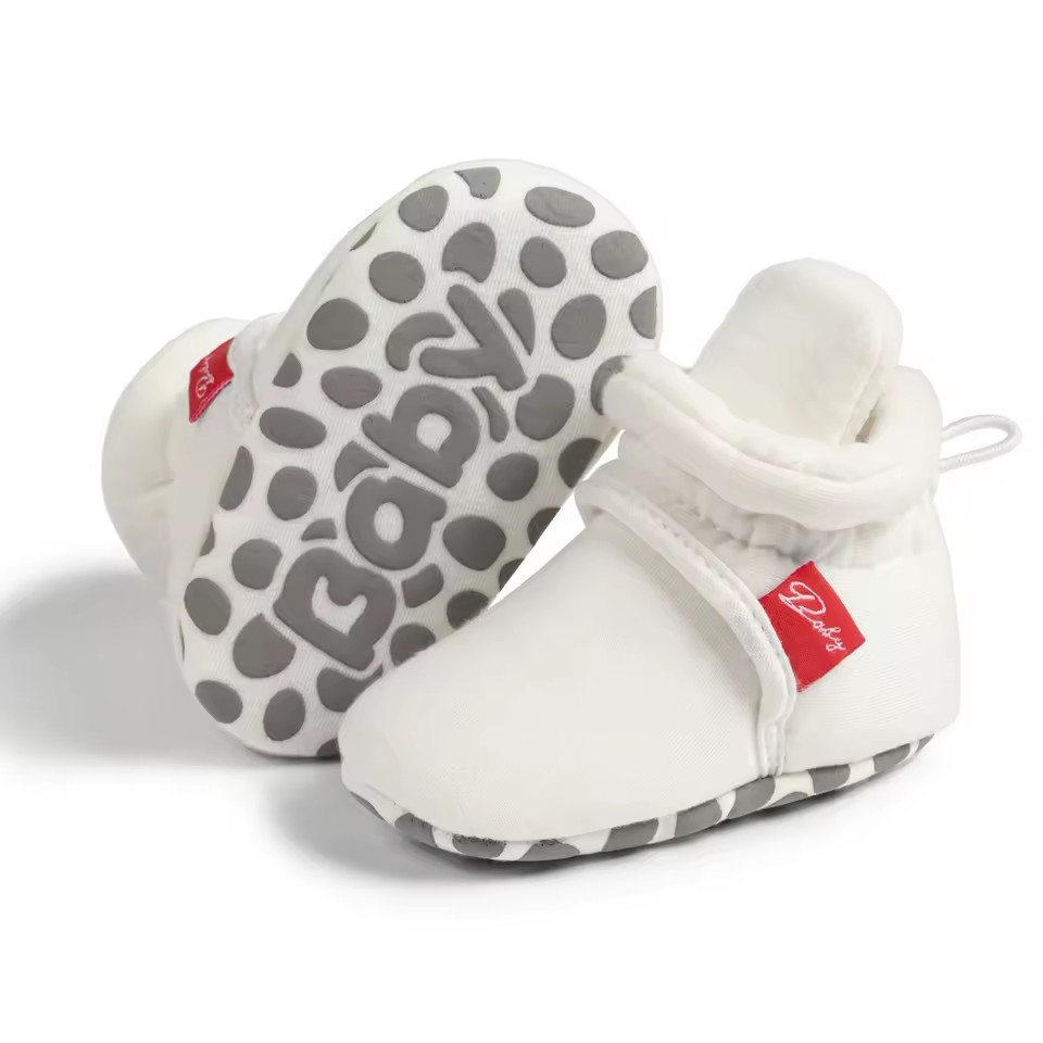 Winter Baby Boy Girl Socks Booties Fluff Soft Elastic Cord First Walkers Anti-slip Indoor Warm Newborn Baby Shoes Moccasin