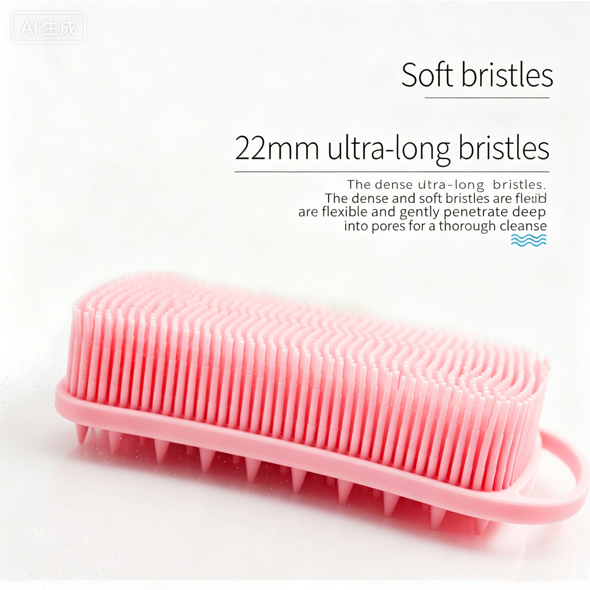 Silicone Shower Brush Soft Silicone Body Scrubber Scalp Massager Shampoo Brush Double-Sided Body Brush Foam Skin Clean Tools