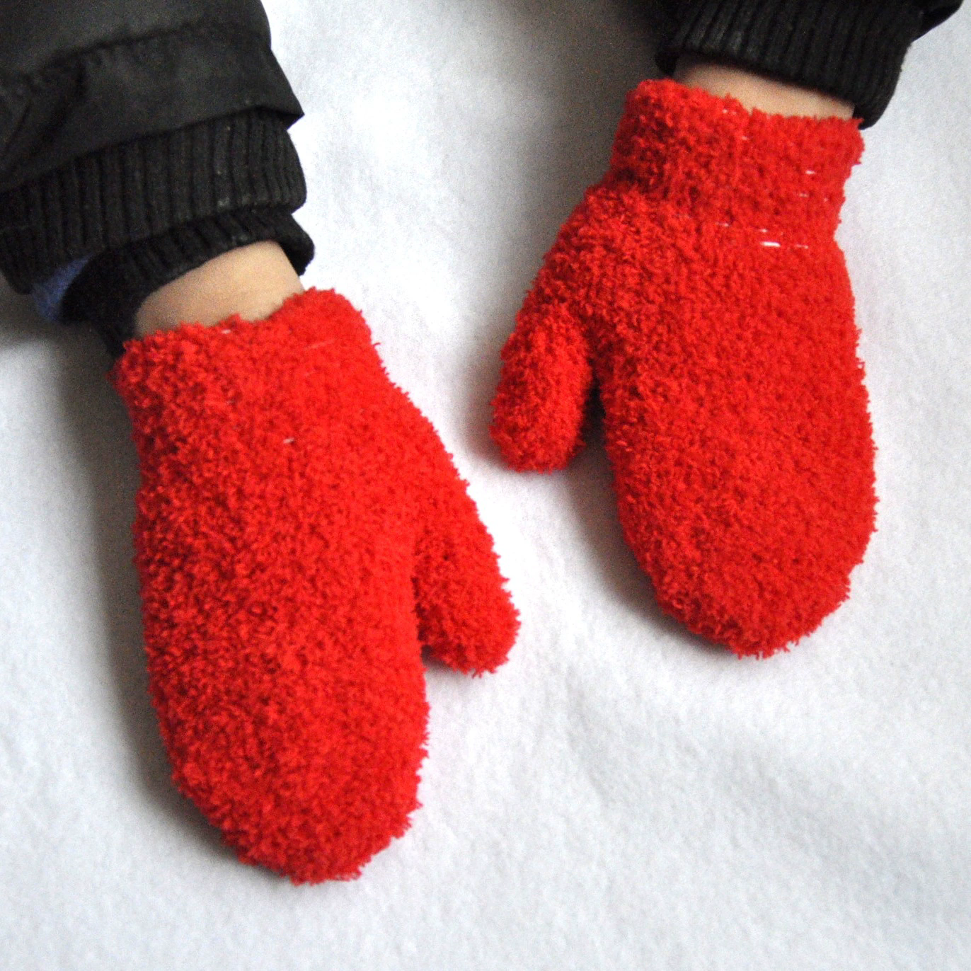 Knitted gloves mitten Baby Winter Gloves Infant baby mittens For Boy Girls Soft Warm Full Finger Gloves child mittens