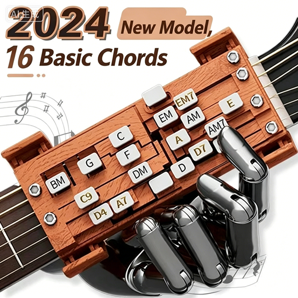 Chord Presser For Guitars Presser Learning Aid With One-Touch Chord Switching Finger Pain Relief Trainers For Smooth-Practice