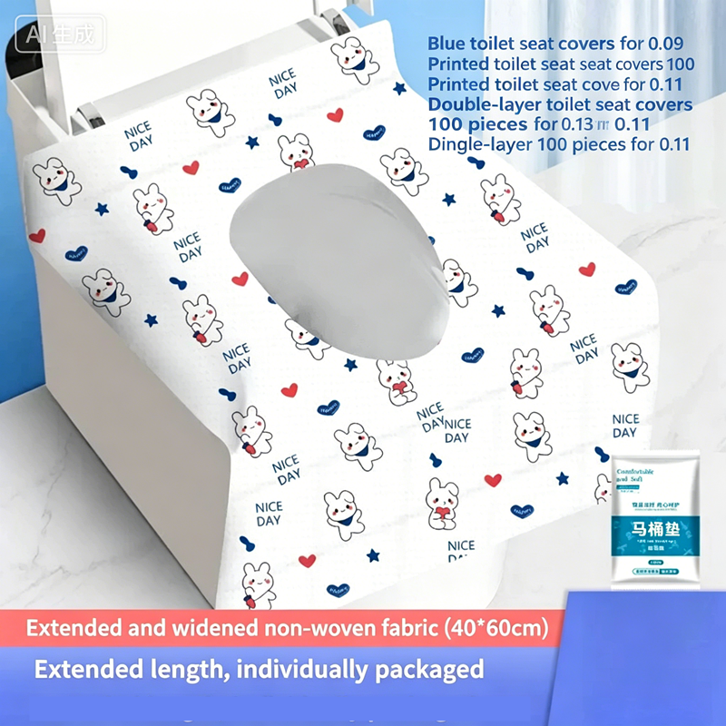 Toilet Seat Covers Disposable, 10 Pcs Extra Large Waterproof Toilet Cover for Toddlers & Adults, Portable Individually