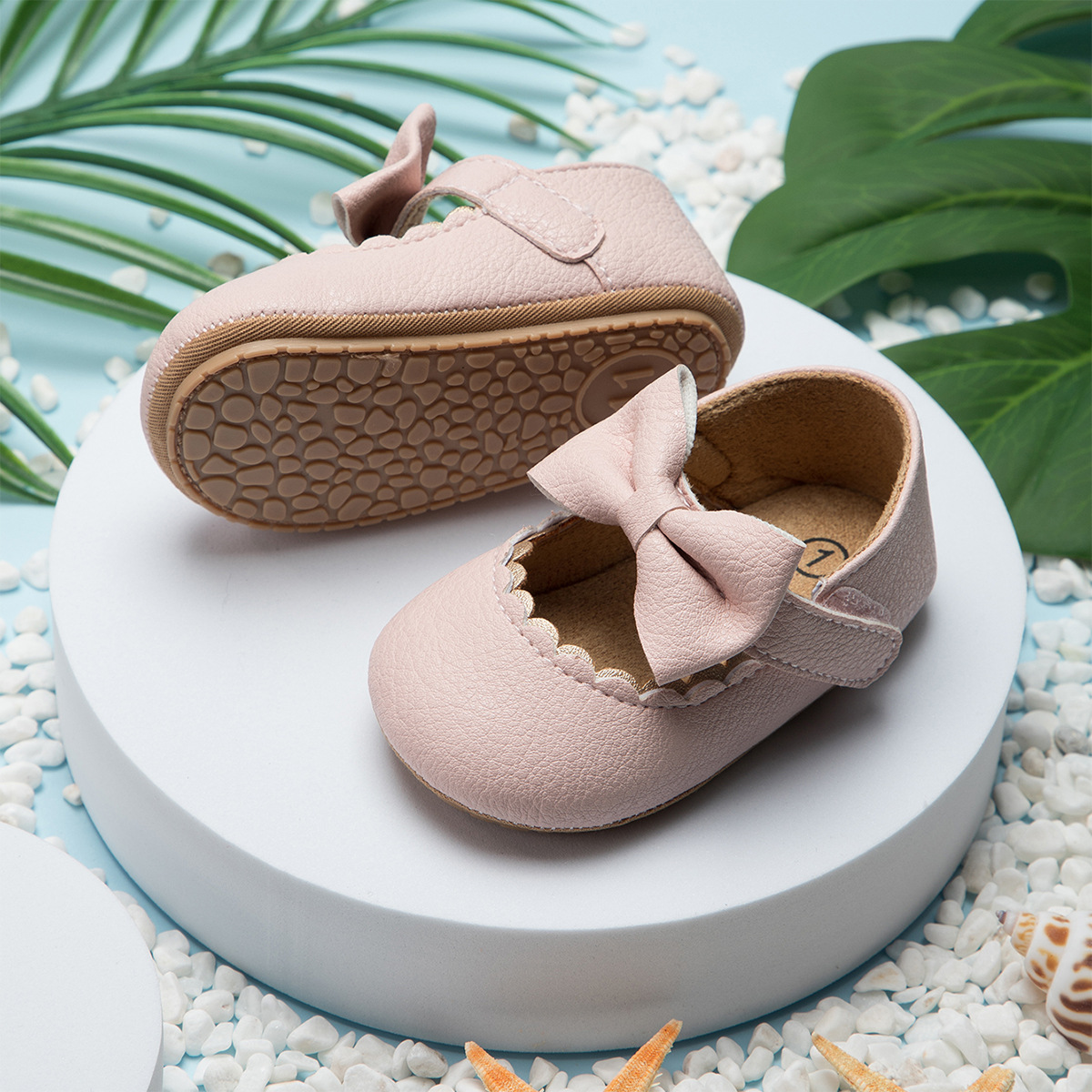 2026Black Fashion Newborn Party Princess Shoes Boys And Girls' First Step Walking Shoes Rubber Soled Anti Slip Baby Shoes 0-18M