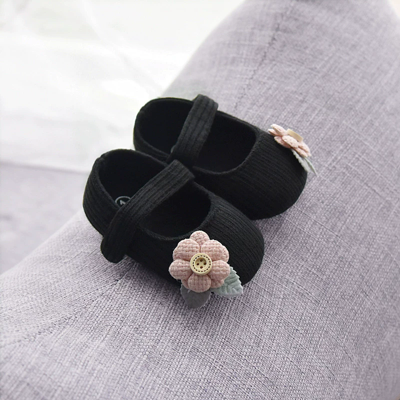 Lovely Flower Infant Girl Shoes Cotton Bottom Baby Soft Sole Princess Toddler First Walker Lightweight Newborn Prewalkers Shoe