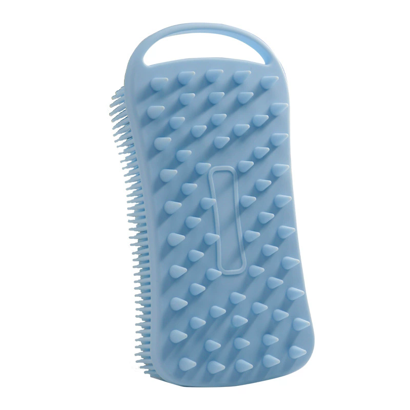 Silicone Shower Brush Soft Silicone Body Scrubber Scalp Massager Shampoo Brush Double-Sided Body Brush Foam Skin Clean Tools