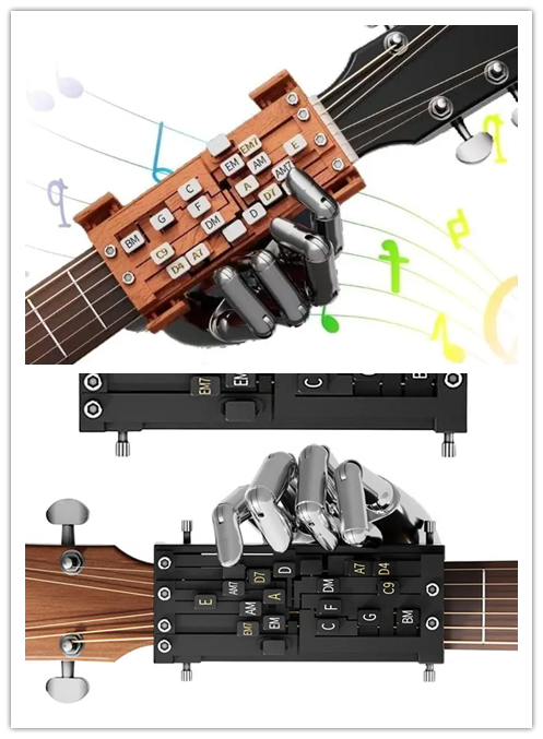 Chord Presser For Guitars Presser Learning Aid With One-Touch Chord Switching Finger Pain Relief Trainers For Smooth-Practice