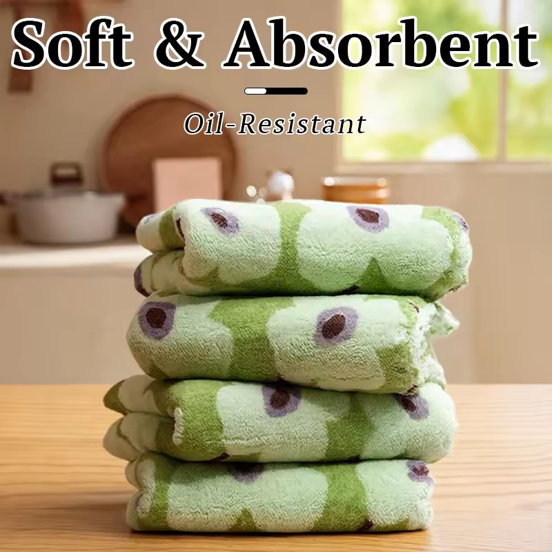New Dishcloth Kitchen Dish Cloths,Non-Stick Oil&Highly Absorbent,Fast Drying Reusable Kitchen Towels for Cleaning Cleaning Cloth