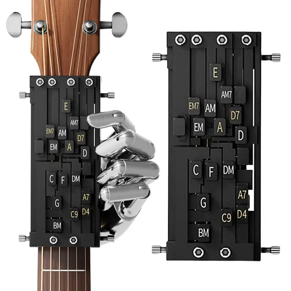 Chord Presser For Guitars Presser Learning Aid With One-Touch Chord Switching Finger Pain Relief Trainers For Smooth-Practice