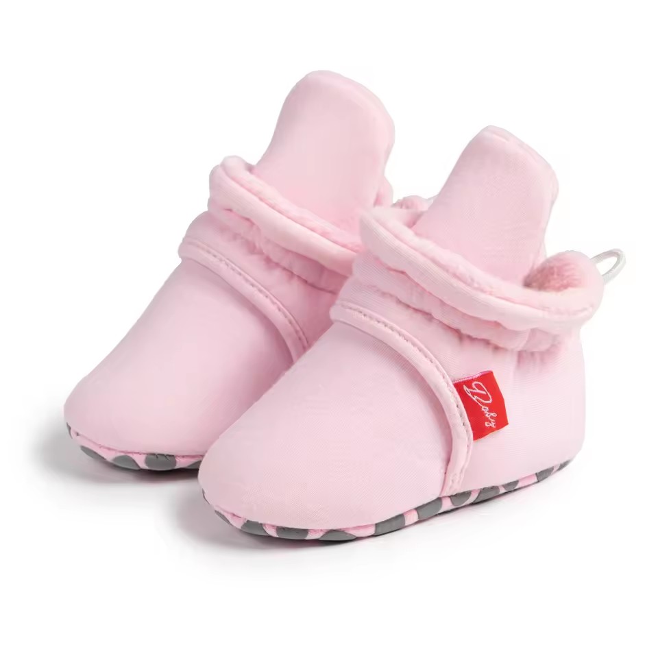 Winter Baby Boy Girl Socks Booties Fluff Soft Elastic Cord First Walkers Anti-slip Indoor Warm Newborn Baby Shoes Moccasin