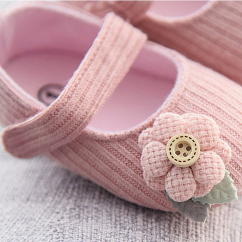 Lovely Flower Infant Girl Shoes Cotton Bottom Baby Soft Sole Princess Toddler First Walker Lightweight Newborn Prewalkers Shoe