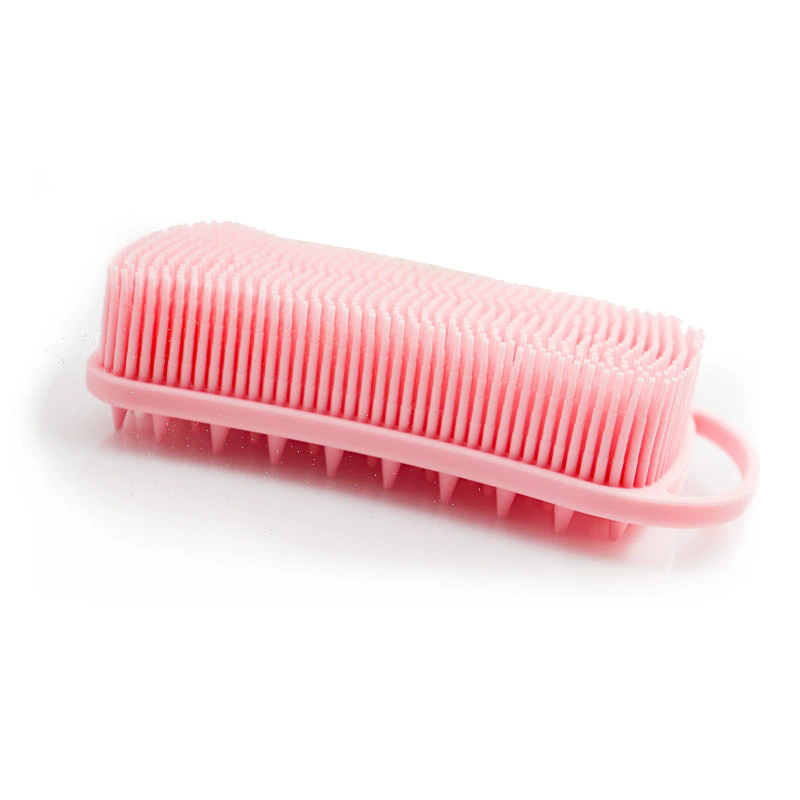 Silicone Shower Brush Soft Silicone Body Scrubber Scalp Massager Shampoo Brush Double-Sided Body Brush Foam Skin Clean Tools