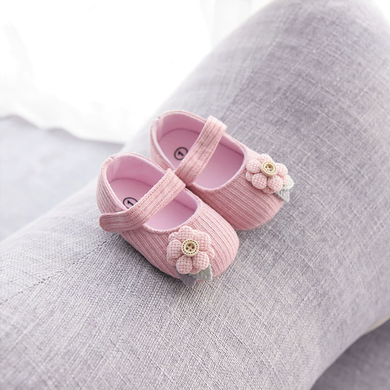 Lovely Flower Infant Girl Shoes Cotton Bottom Baby Soft Sole Princess Toddler First Walker Lightweight Newborn Prewalkers Shoe