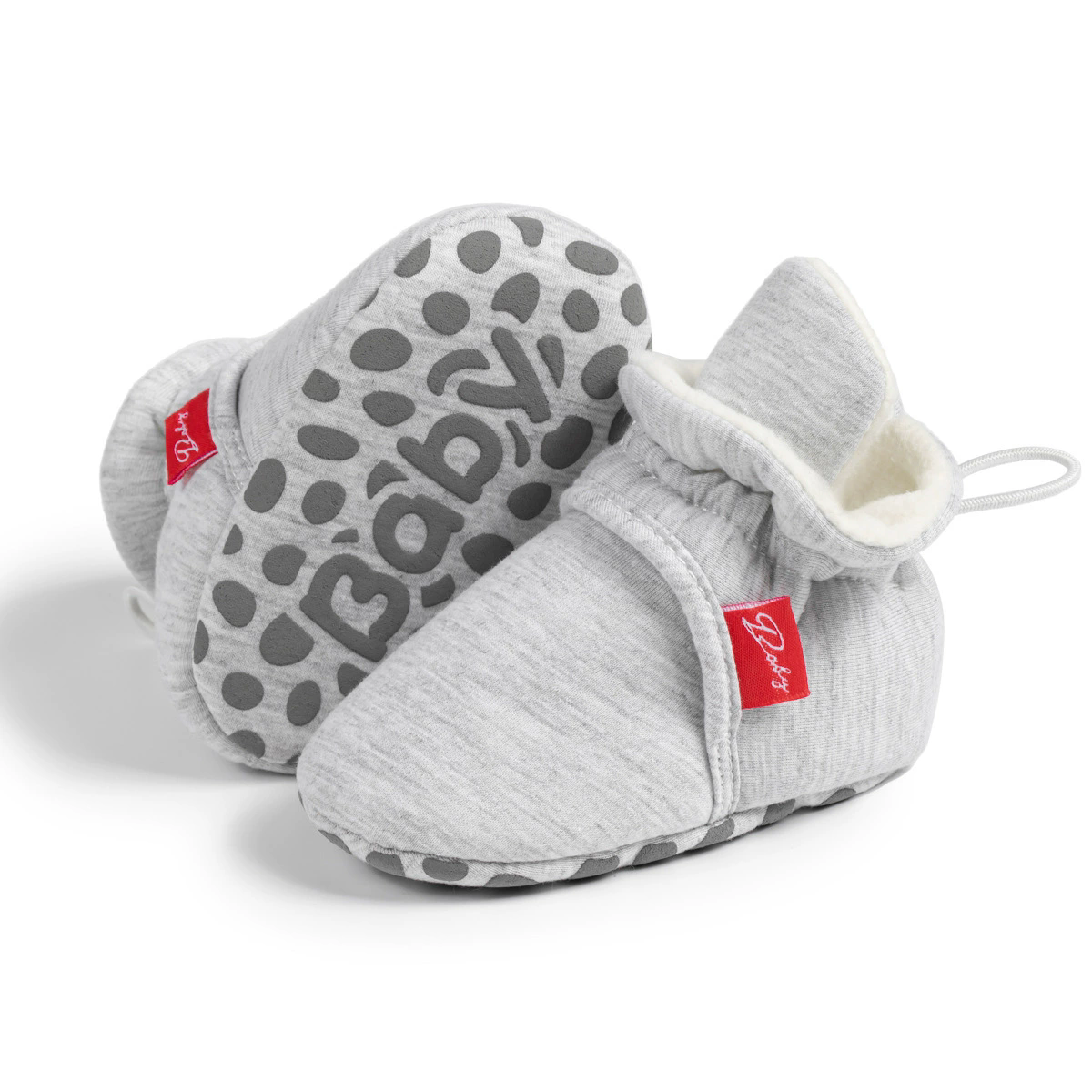 Winter Baby Boy Girl Socks Booties Fluff Soft Elastic Cord First Walkers Anti-slip Indoor Warm Newborn Baby Shoes Moccasin