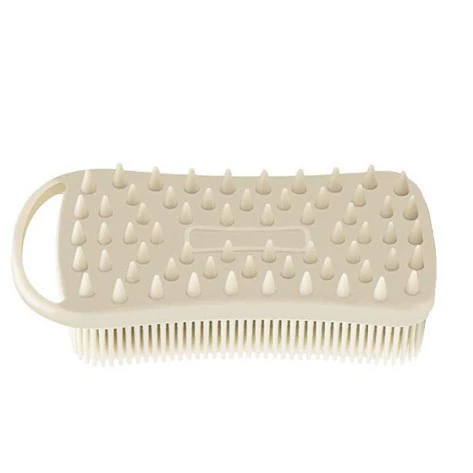Silicone Shower Brush Soft Silicone Body Scrubber Scalp Massager Shampoo Brush Double-Sided Body Brush Foam Skin Clean Tools