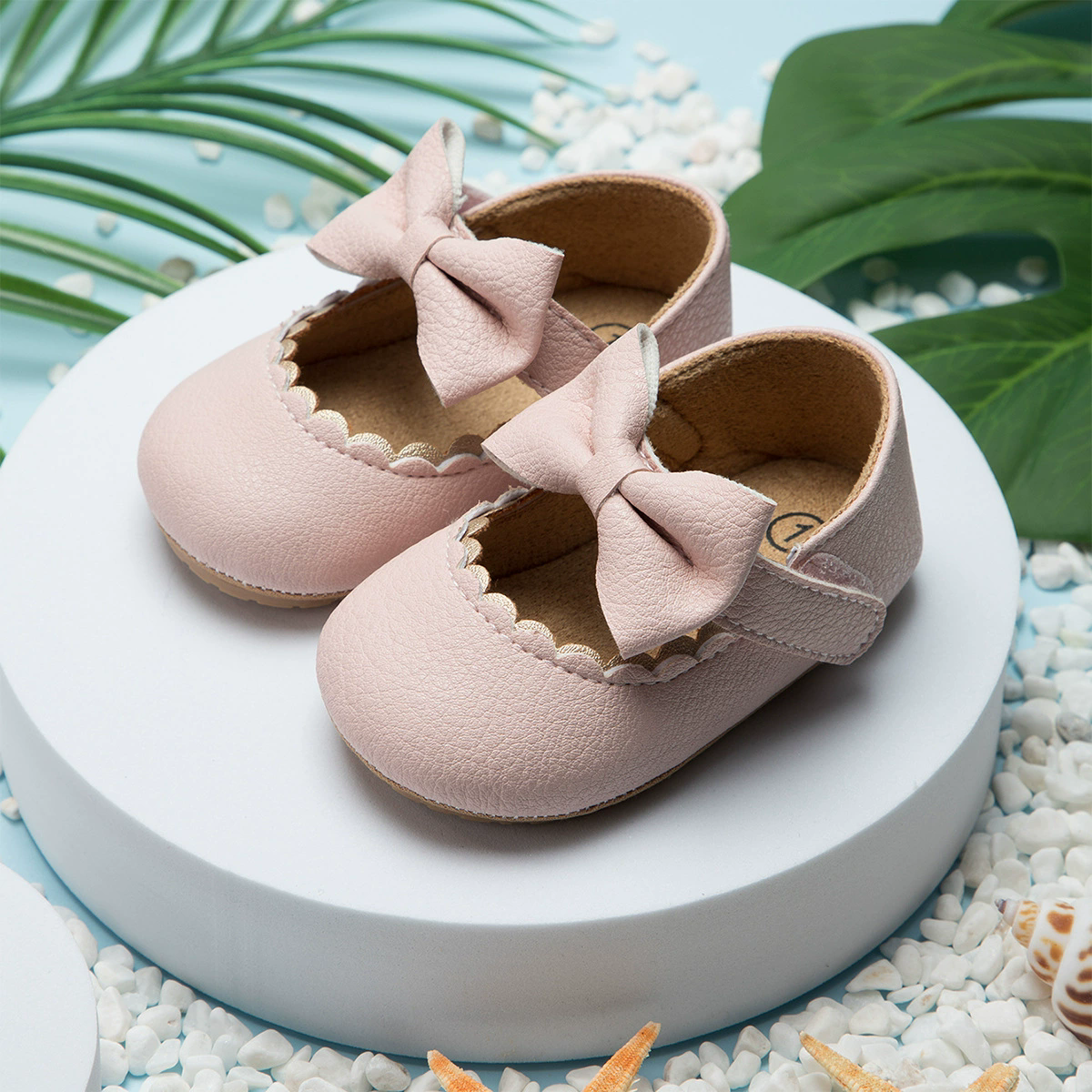 2026Black Fashion Newborn Party Princess Shoes Boys And Girls' First Step Walking Shoes Rubber Soled Anti Slip Baby Shoes 0-18M