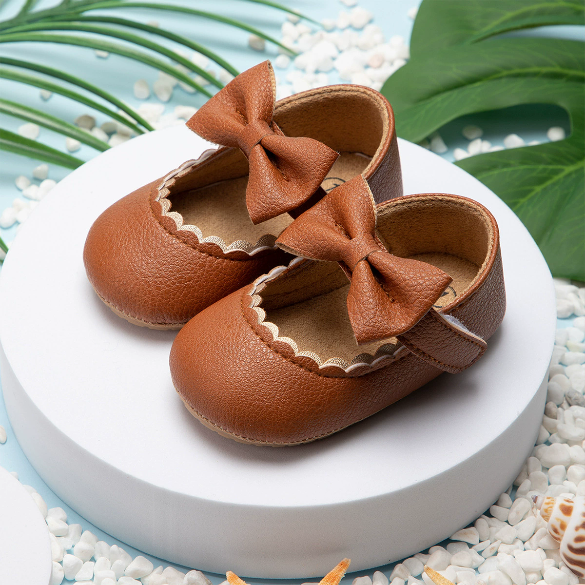 2026Black Fashion Newborn Party Princess Shoes Boys And Girls' First Step Walking Shoes Rubber Soled Anti Slip Baby Shoes 0-18M