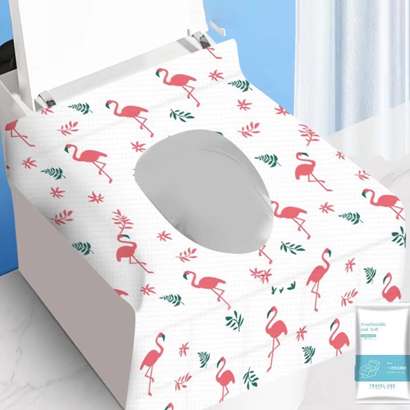 Toilet Seat Covers Disposable, 10 Pcs Extra Large Waterproof Toilet Cover for Toddlers & Adults, Portable Individually