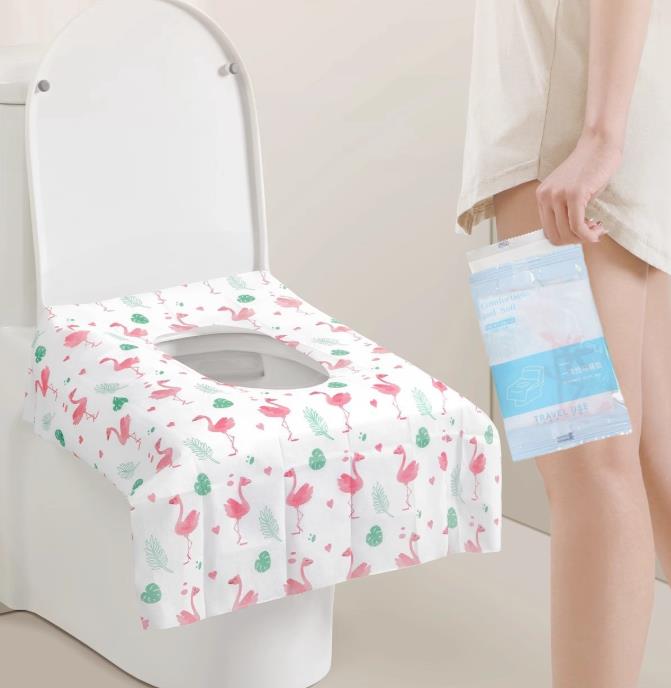 Toilet Seat Covers Disposable, 10 Pcs Extra Large Waterproof Toilet Cover for Toddlers & Adults, Portable Individually