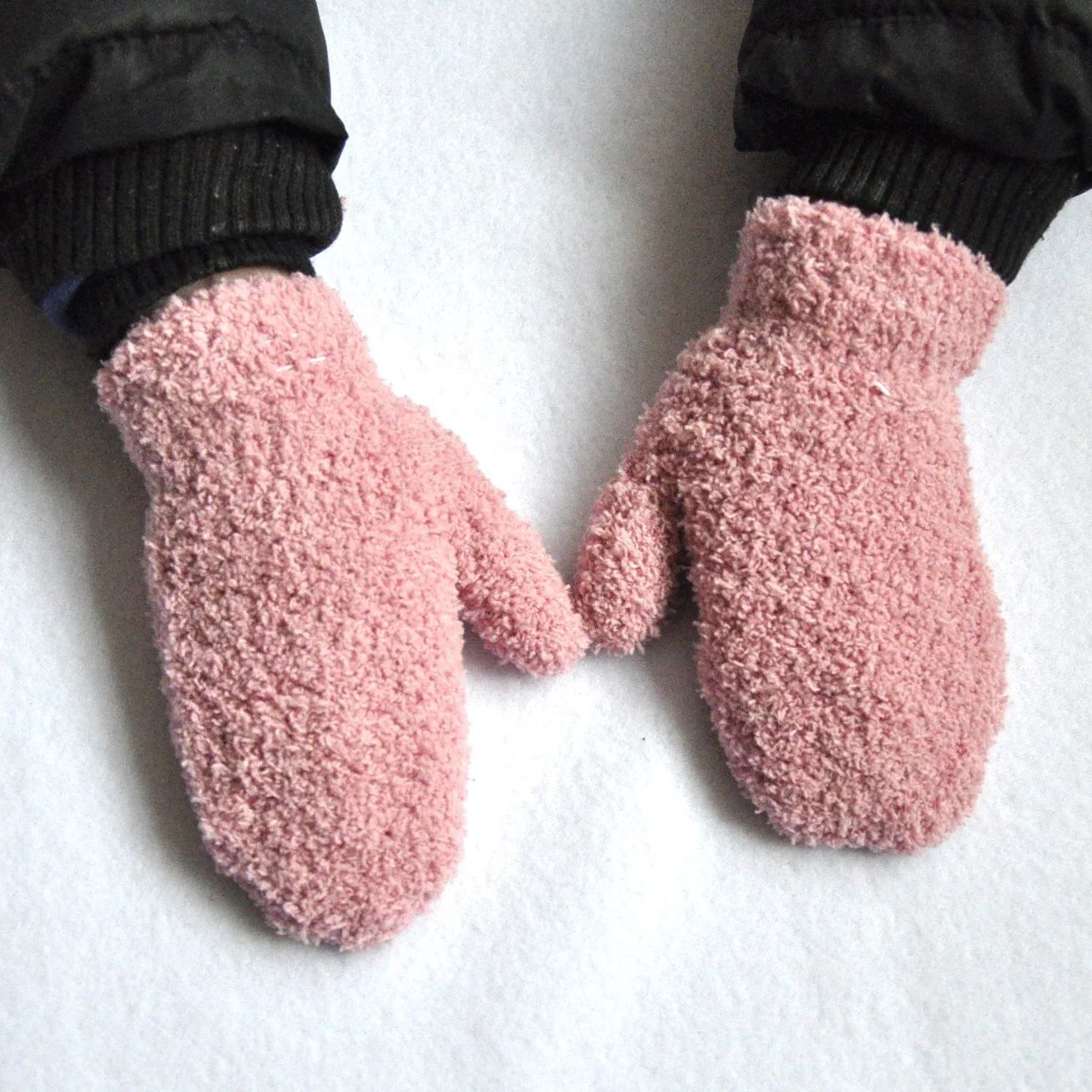 Knitted gloves mitten Baby Winter Gloves Infant baby mittens For Boy Girls Soft Warm Full Finger Gloves child mittens