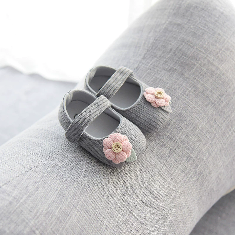 Lovely Flower Infant Girl Shoes Cotton Bottom Baby Soft Sole Princess Toddler First Walker Lightweight Newborn Prewalkers Shoe