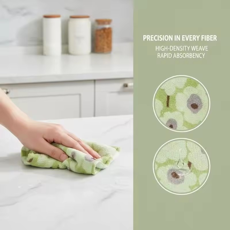 New Dishcloth Kitchen Dish Cloths,Non-Stick Oil&Highly Absorbent,Fast Drying Reusable Kitchen Towels for Cleaning Cleaning Cloth