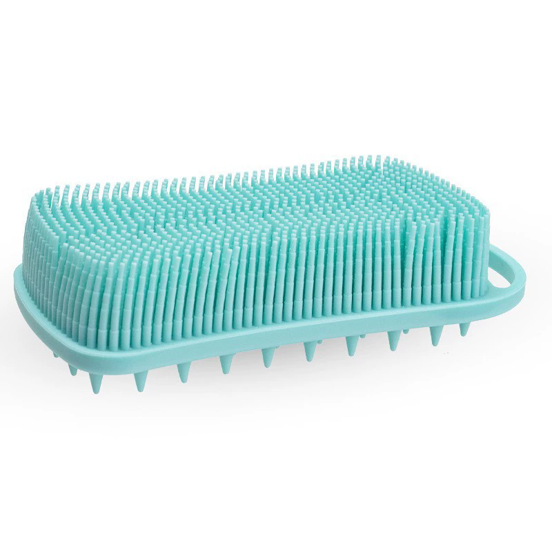 Silicone Shower Brush Soft Silicone Body Scrubber Scalp Massager Shampoo Brush Double-Sided Body Brush Foam Skin Clean Tools