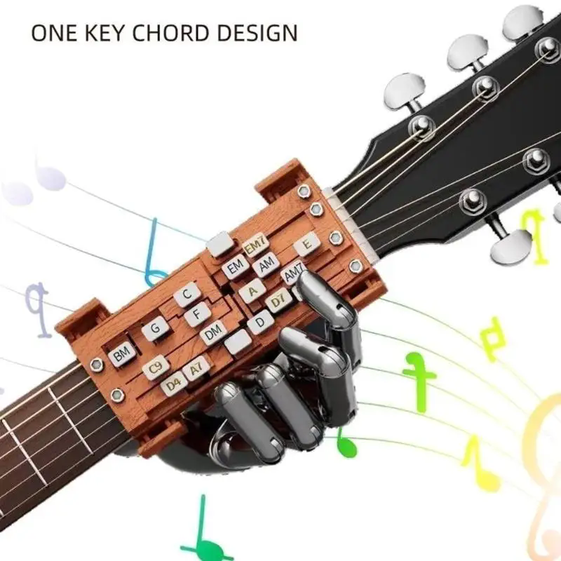 Chord Presser For Guitars Presser Learning Aid With One-Touch Chord Switching Finger Pain Relief Trainers For Smooth-Practice