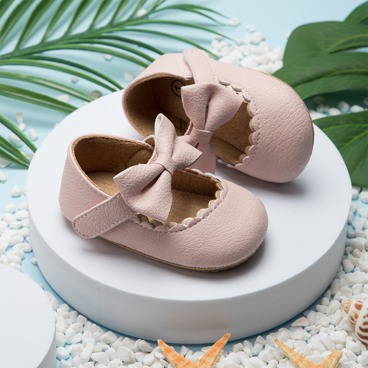 2026Black Fashion Newborn Party Princess Shoes Boys And Girls' First Step Walking Shoes Rubber Soled Anti Slip Baby Shoes 0-18M