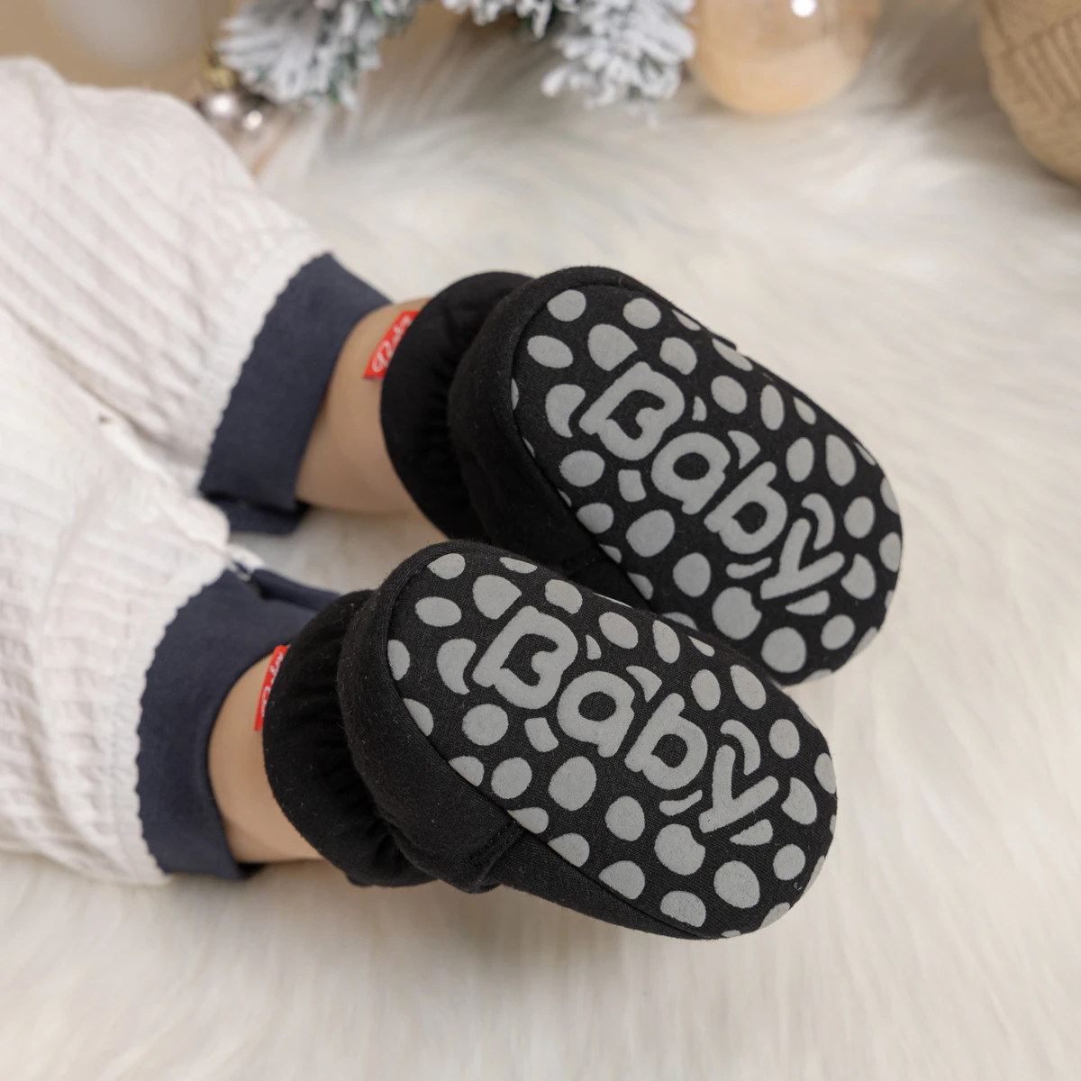 Winter Baby Boy Girl Socks Booties Fluff Soft Elastic Cord First Walkers Anti-slip Indoor Warm Newborn Baby Shoes Moccasin