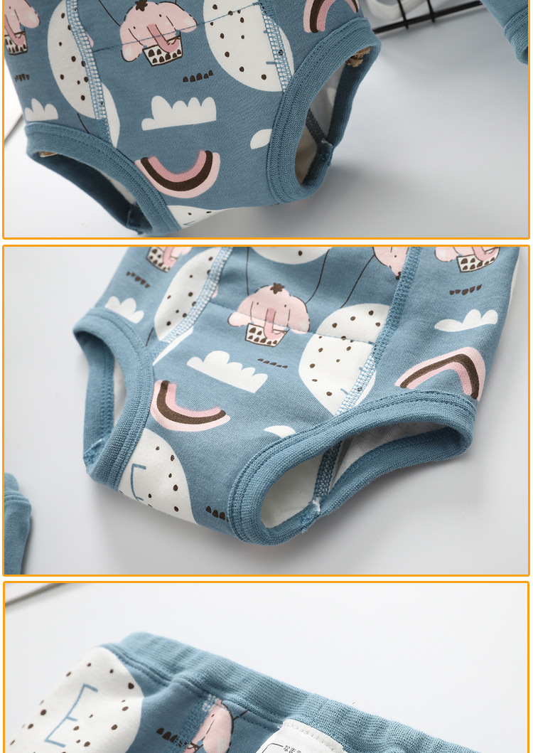 4PCS Baby Waterproof Diapers Pee Shorts Underwears Reusable Soft Ecological Cotton Toddler Potty Training Pants For Boys Girls