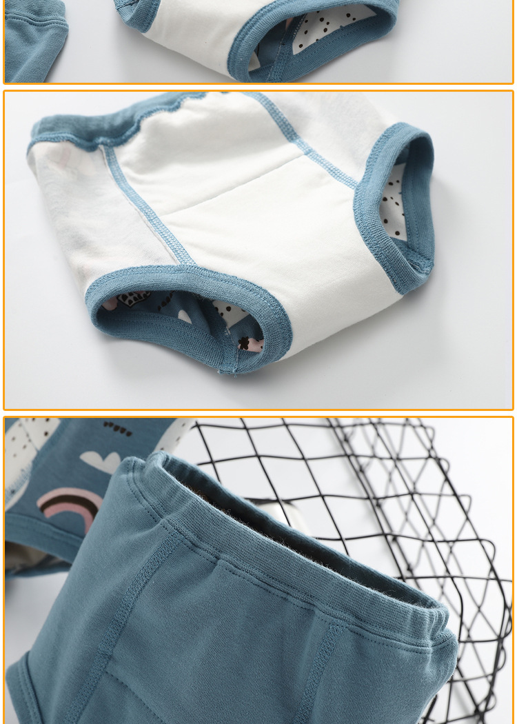 4PCS Baby Waterproof Diapers Pee Shorts Underwears Reusable Soft Ecological Cotton Toddler Potty Training Pants For Boys Girls