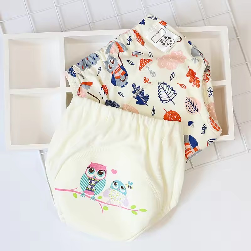 4PCS Baby Waterproof Diapers Pee Shorts Underwears Reusable Soft Ecological Cotton Toddler Potty Training Pants For Boys Girls