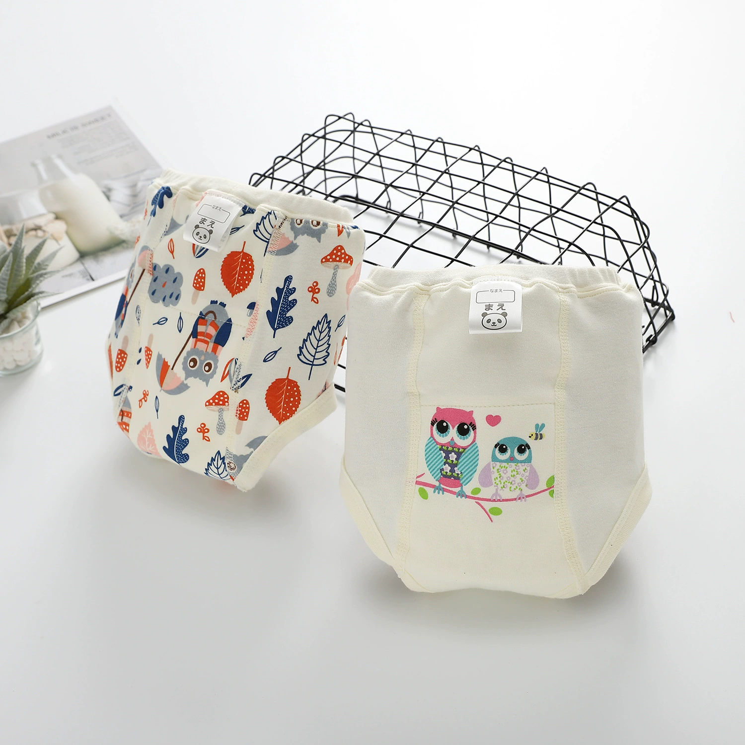 4PCS Baby Waterproof Diapers Pee Shorts Underwears Reusable Soft Ecological Cotton Toddler Potty Training Pants For Boys Girls