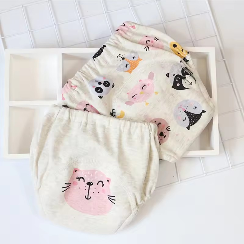 4PCS Baby Waterproof Diapers Pee Shorts Underwears Reusable Soft Ecological Cotton Toddler Potty Training Pants For Boys Girls