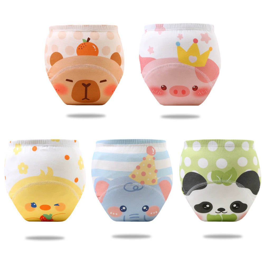 4PCS Baby Waterproof Diapers Pee Shorts Underwears Reusable Soft Ecological Cotton Toddler Potty Training Pants For Boys Girls