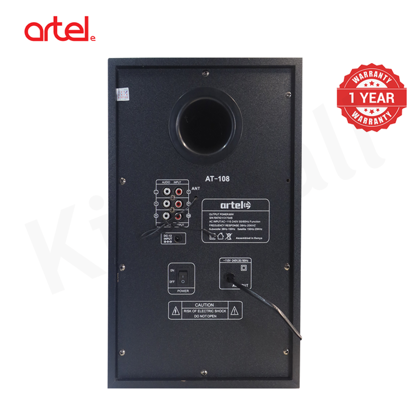 Artel AT-108 3.1CH Multimedia Bluetooth Subwoofer Speaker, 20000W High Power Home Audio System Supports Bluetooth/USB/SD/FM Multi-Mode Playback, Remote Control,1 Year Warranty.