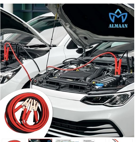 Heavy Duty Jumper Cables for Car Battery, Heavy Duty Automotive Booster Cables for Jump Starting Dead or Weak Batteries with Carrying Bag Included, 2M Long