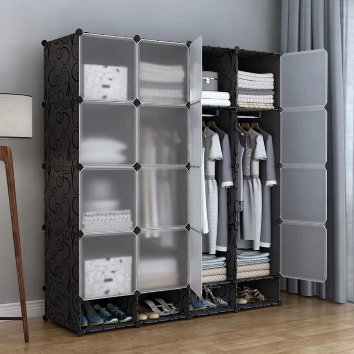 🧳 Portable 4-Column Plastic Wardrobe – Smart Storage for a Neat, Organized Home

Keep your clothes and essentials neatly arranged with the Portable 4-Column Plastic Wardrobe, a practical storage solu