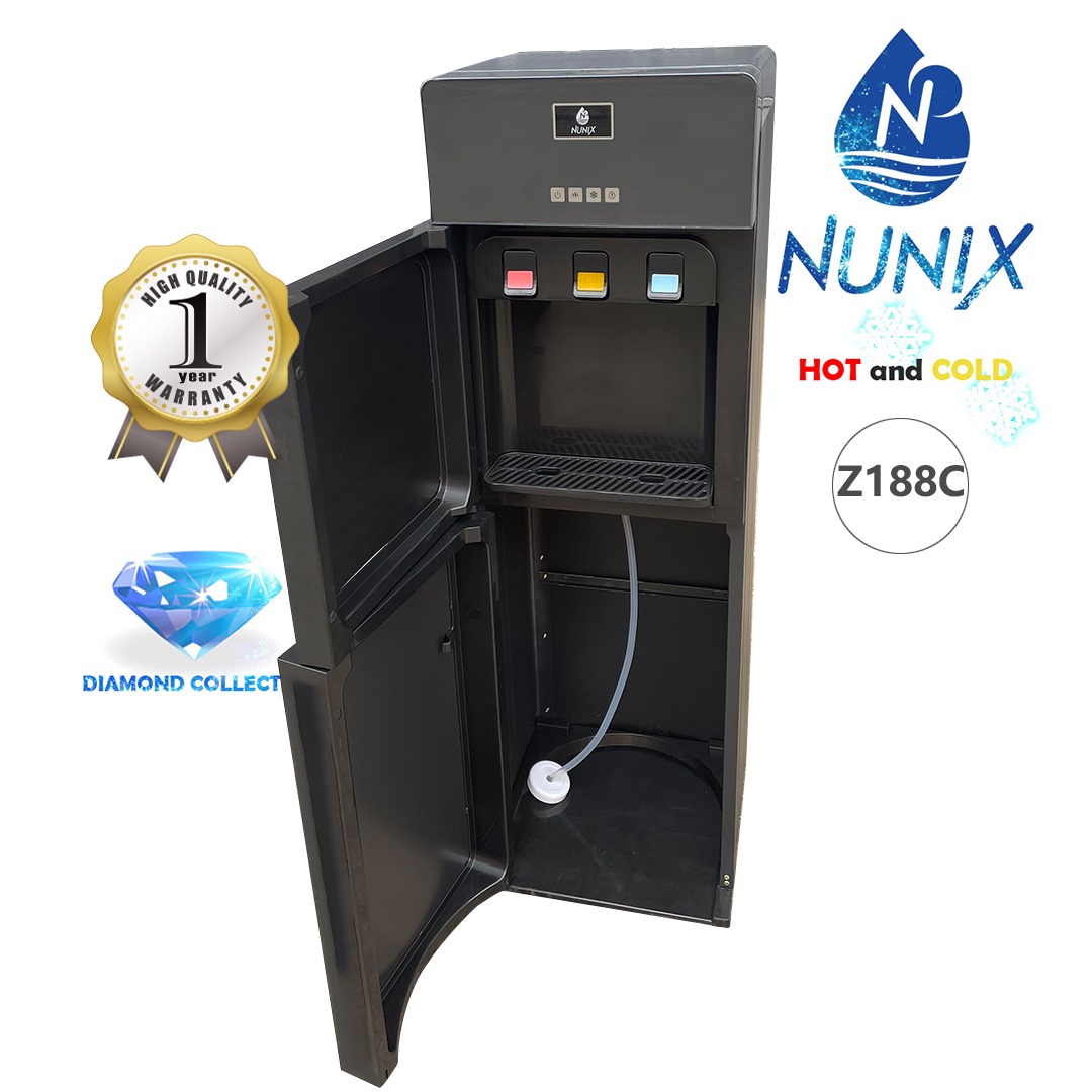 Nunix Z188C Bottom Load Hot, Normal & Cold Water Dispenser
Experience next-level convenience with the Nunix Z188 Bottom Load Water Dispenser — designed for modern homes and offices that value comfort