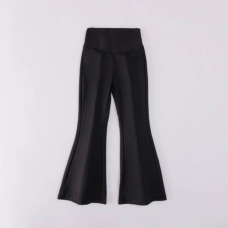 Kids Casual Pants Girl Yoga Flared Pants High Waist Stretch Sports Leggings Breathable Slim Fit Casual Trousers for 3 to 11 Years Old Girl Clothes Kid Trouser