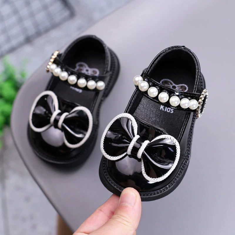Toddler Girl Dress Shoes Bow School Shoes Princess Mary Jane for Little Girl Baby Oxfords Lovely Leather Shoes Princess Kids Shoes Children Shoes