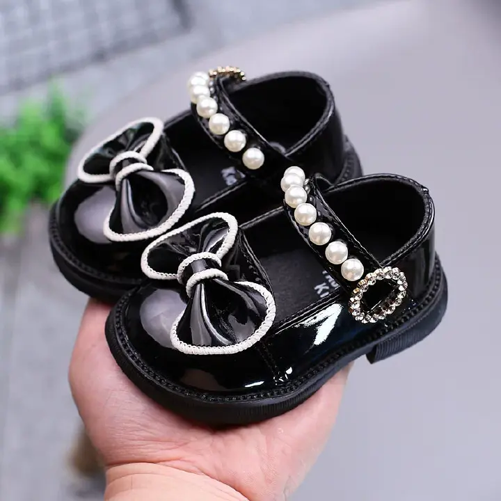 Toddler Girl Dress Shoes Bow School Shoes Princess Mary Jane for Little Girl Baby Oxfords Lovely Leather Shoes Princess Kids Shoes Children Shoes