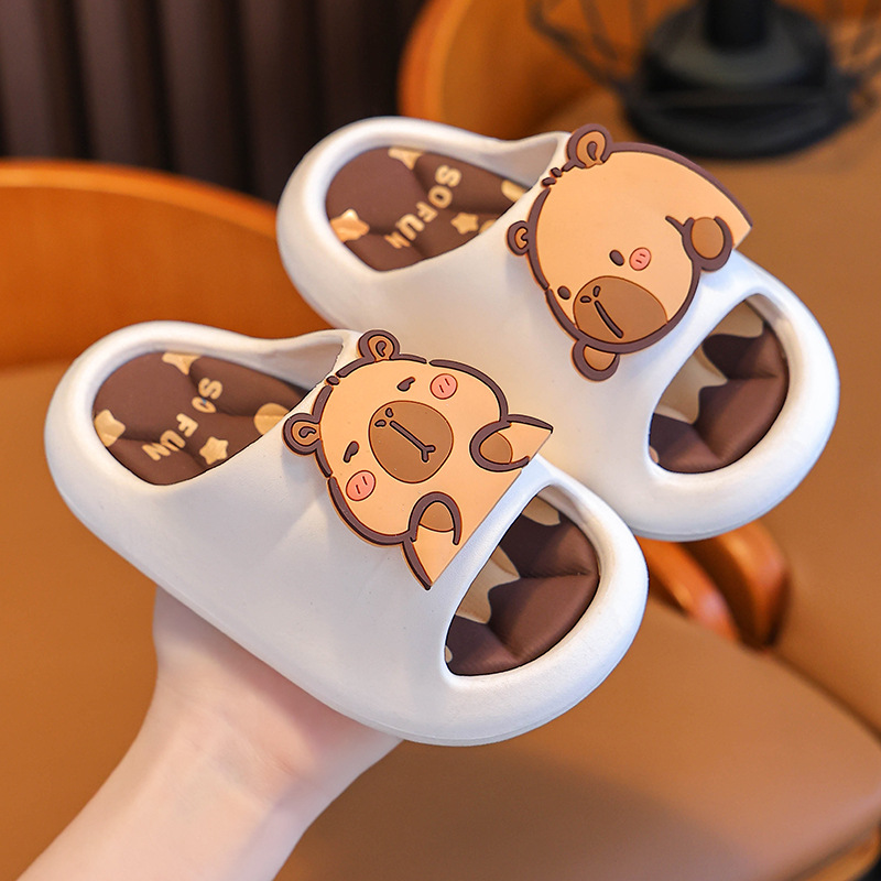 Boys' Shoes Kid Capybara Summer Kids Slippers Anti-Slip Cute Boys Girls Home Bath Slippers for Toddler & Big Children Outdoor Slippers