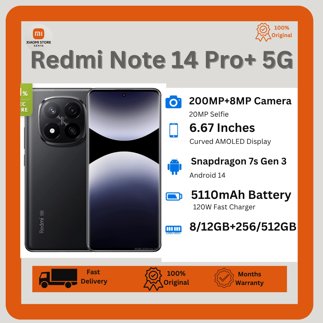 [Anniversary Sale] Xiaomi Redmi Note 14 Pro+ 5G 12GB+512GB 6.67" 120Hz Curved AMOLED Display 200MP Camera 5110mAh Battery Dual SIM IP68Water/Dust Resistant 120W Note 14 Pro Plus SmartPhone